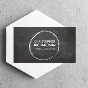 COOL CHALKBOARD CIRCLE with YOUR NAME Business Card