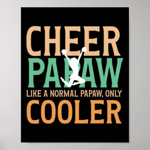 Cool Cheer Papaw Of A Cheerleader Papaw Cheerleadi Poster
