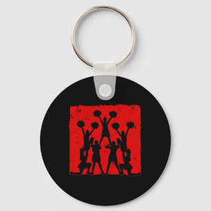Cool Cheerleader Art Men Women Cheerleading Cheer Key Ring