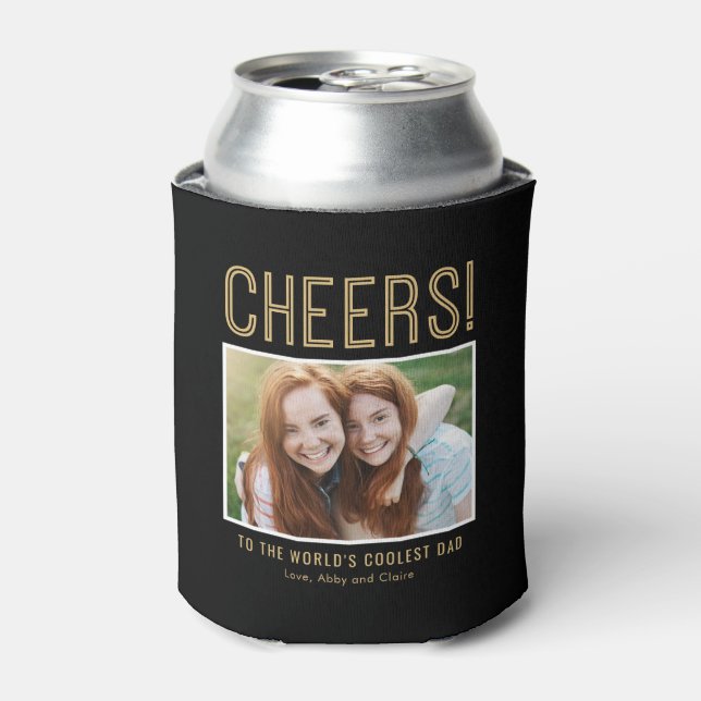 Cool Cheers EDITABLE COLOR Custom Can Cooler (Can Front)