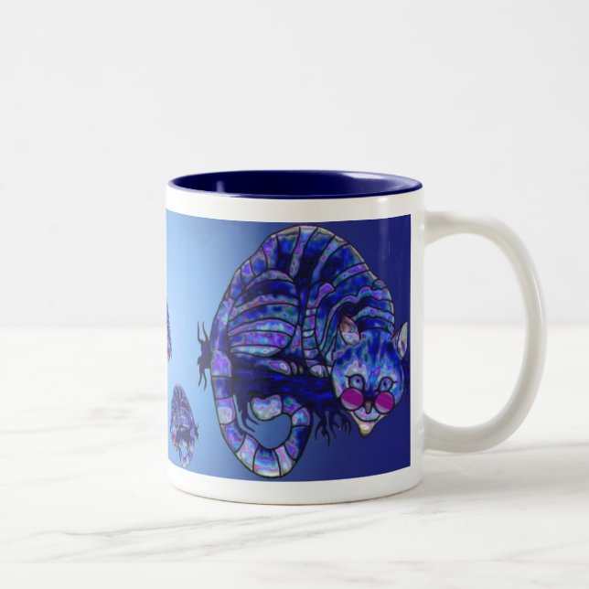 Cool Cheshire Cat Two-Tone Coffee Mug (Right)