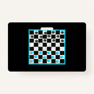 Cool Chess Board Halloween Costume Funny Lazy DIY ID Badge