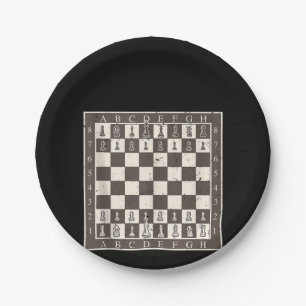 Cool Chess Board Halloween Costume Funny Lazy Paper Plate