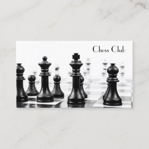 Cool Chess Board Pieces Photograph - Business Card