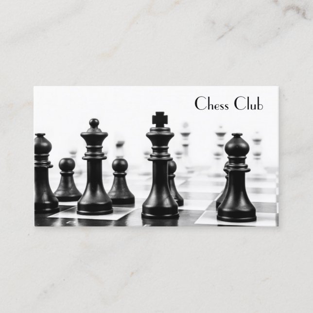 Cool Chess Board Pieces Photograph - Business Card (Front)