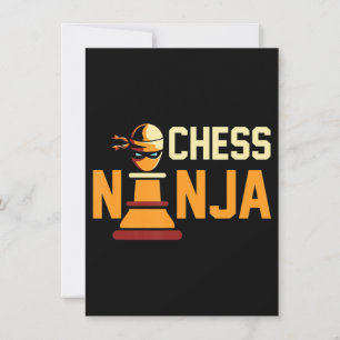 Cool Chess Ninja Chess Lovers Gift Invitation
