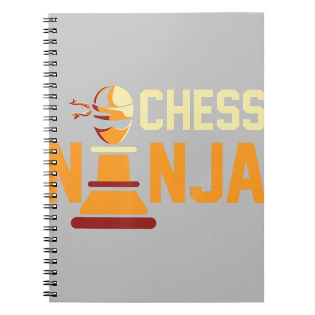 Cool Chess Ninja  Chess Lovers Gift Notebook (Front)