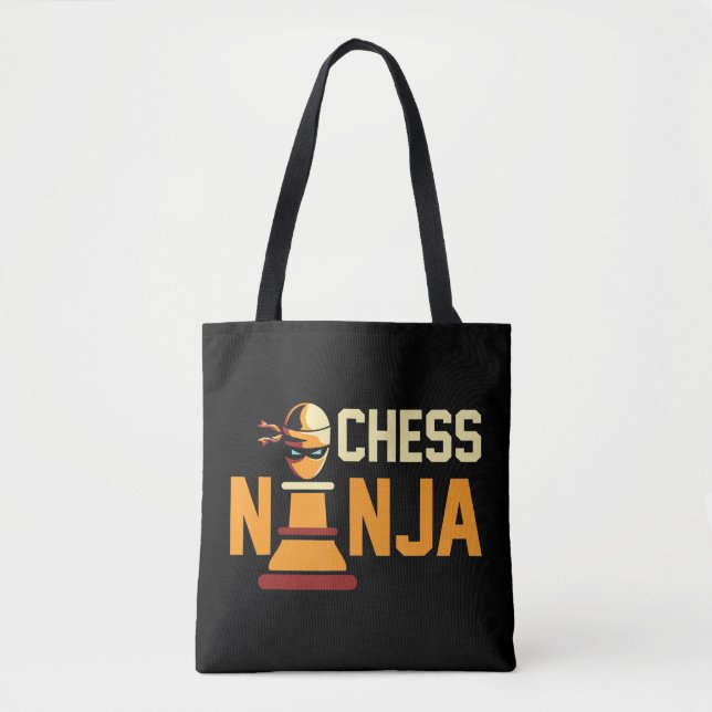 Cool Chess Ninja  Chess Lovers Gift Tote Bag (Front)
