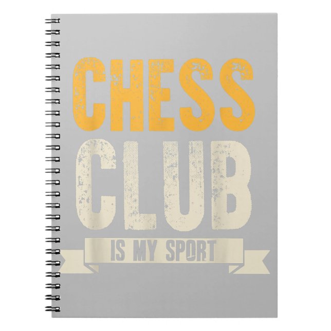 Cool Chess Player Lover Birthday Gift Chess Club Notebook (Front)