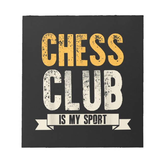 Cool Chess Player Lover Birthday Gift Chess Club Notepad (Front)
