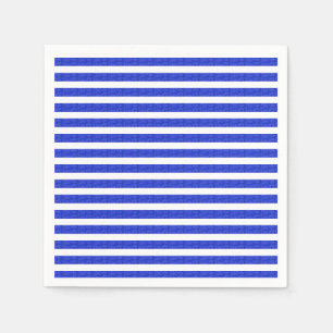 Cool Chic Blue Geometric Stripes Napkin