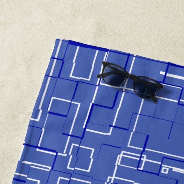 Cool Chic Sky Blue Beach Towel (In Situ)