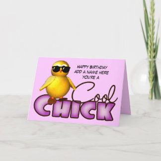 Cool Chick Personalised Greetings Cards