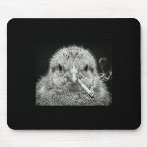 Cool Chick Smoking Cigarette Photo Art Funny By Ch Mouse Mat