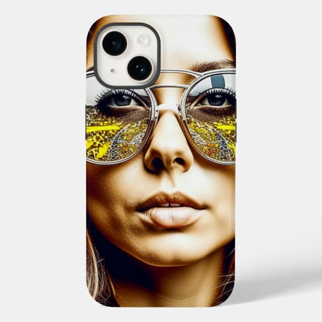 Cool Chick with Reflection of a Musical Festival  Case-Mate iPhone Case (Back)