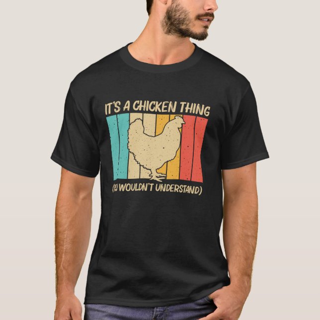 Cool Chicken Art For Men Women Chicken Lovers Roos T-Shirt (Front)