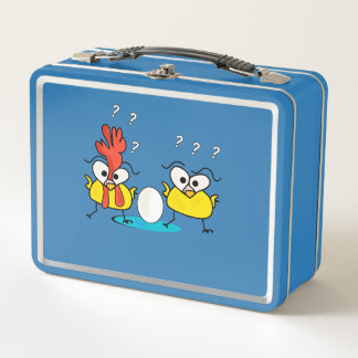 Cool Chicken cartoon Metal Lunch Box