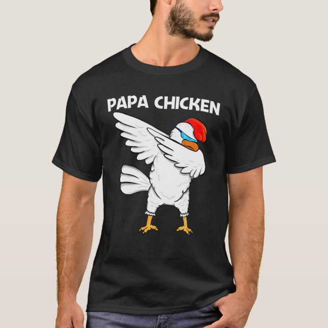 Cool Chicken Design For Men Dad Rooster Animal Bir T-Shirt (Front)