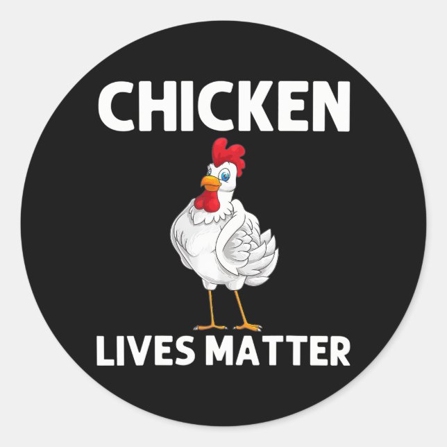 Cool Chicken For Farm Chicken Lover Farmer Classic Round Sticker (Front)