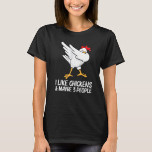 Cool Chicken For Men Women Dabbing Domestic Fowl P T-Shirt