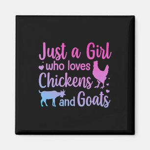 Cool Chicken Goat Design For Women Girls Pygmy Goa Magnet