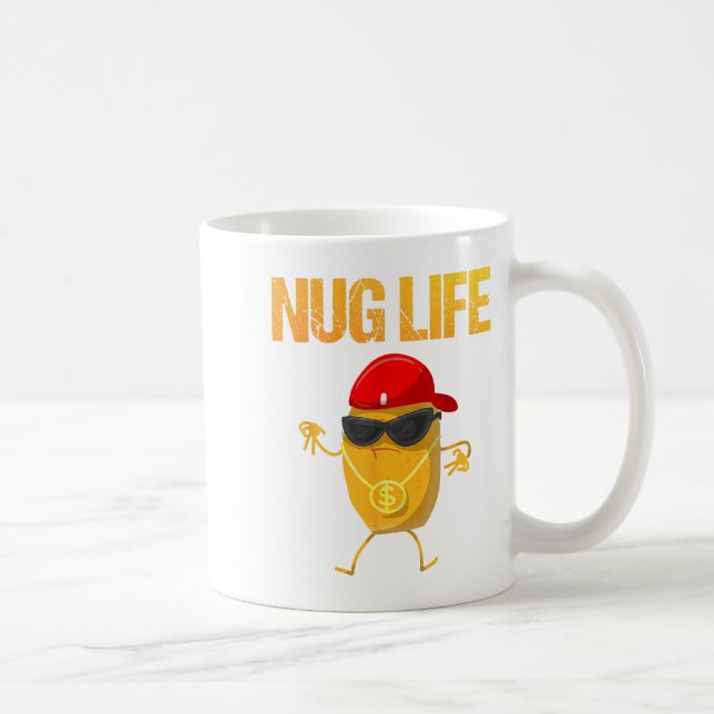 Cool Chicken Nugget Art For Boys Kids Chicken Nugg Coffee Mug (Right)