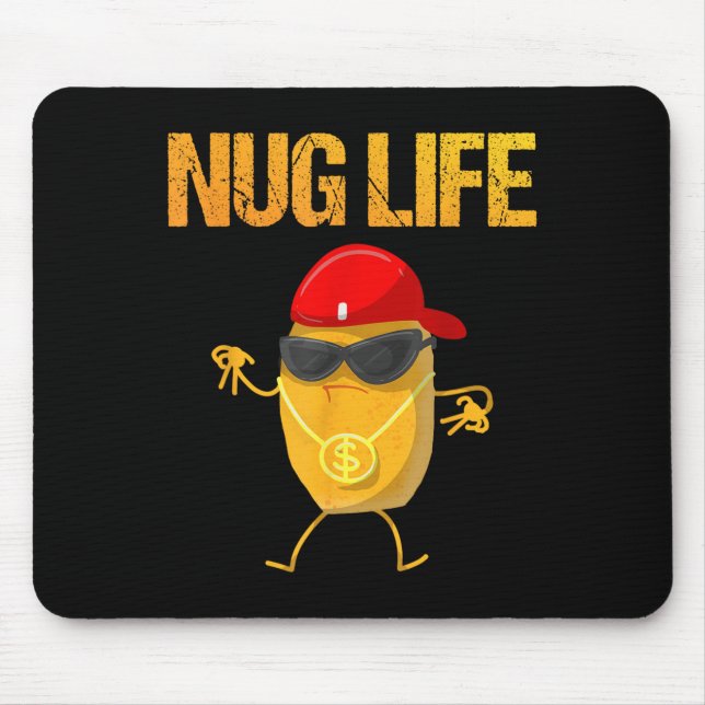 Cool Chicken Nugget Art For Boys Kids Chicken Nugg Mouse Mat (Front)