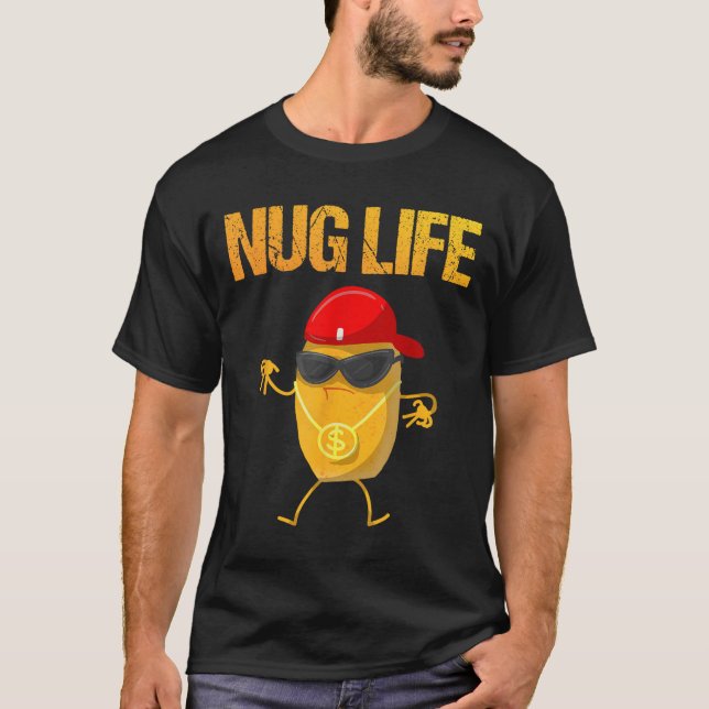 Cool Chicken Nugget Art For Boys Kids Chicken Nugg T-Shirt (Front)