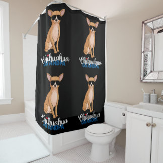 Cool Chihuahua Grandpa Dog Lover Shower Curtain