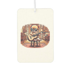 Cool Chihuahua Plays Classical Guitar Car Air Freshener