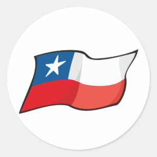 Cool Chile Flag Classic Round Sticker