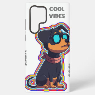 Cool chill colourful vibrant dog in glasses  samsung galaxy case