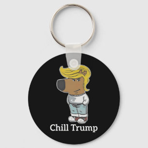 Cool Chill Guy Meme Tees - Trump Chill Guy Meme Key Ring