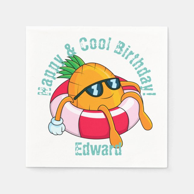 Cool Chill Pineapple Napkin (Front)