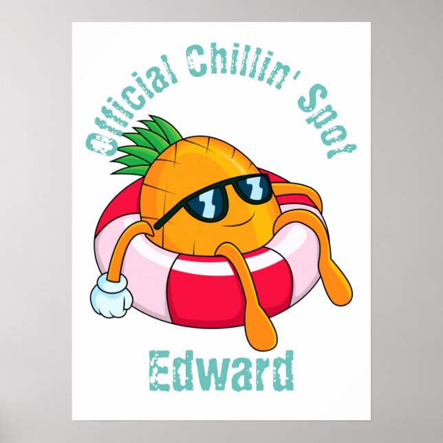 Cool Chill Pineapple Poster (Front)