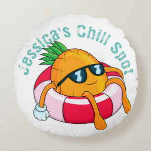 Cool Chill Pineapple Round Cushion