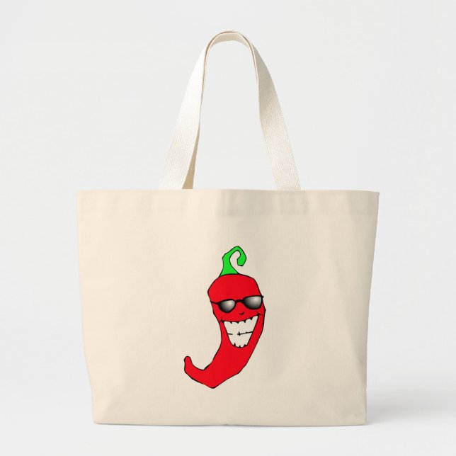 Cool Chilli Pepper Large Tote Bag (Front)