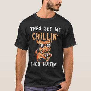 Cool Chinchilla They See Me Chilling Vacation Rel T-Shirt