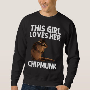 Cool Chipmunk For Girls Kids Squirrel Whisperer  R Sweatshirt