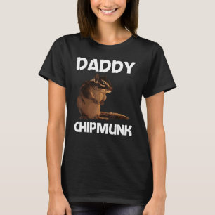 Cool Chipmunk For Men Dad Squirrel Whisperer Rod T-Shirt