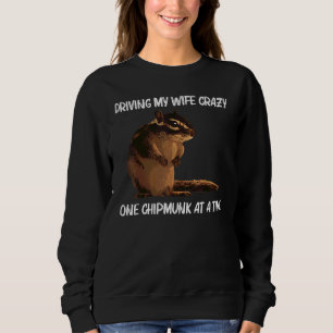 Cool Chipmunk For Men Dad Squirrel Whisperer  Rode Sweatshirt