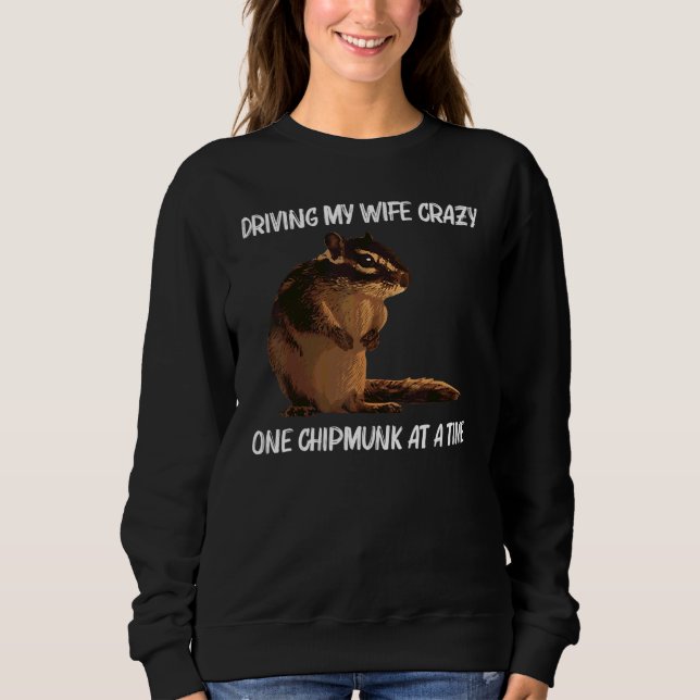 Cool Chipmunk For Men Dad Squirrel Whisperer  Rode Sweatshirt (Front)