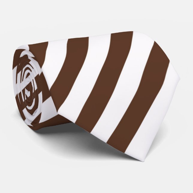 cool chocolate stripe pattern tie (Rolled)