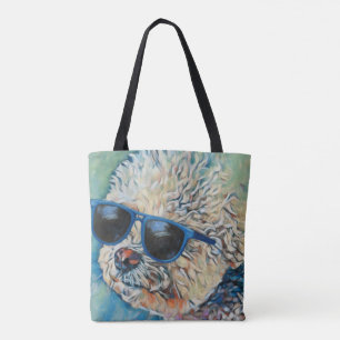 Cool 'Chon the Bichon Flexible Magnet Tote Bag