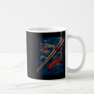 Cool Chopsticks Design with Koi Carp Costume Coffee Mug