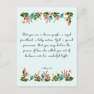 Cool Christian Art - 1 Peter 2:9 Postcard