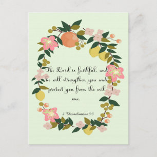 Cool Christian Art - 2 Thessalonians 3:3 Postcard