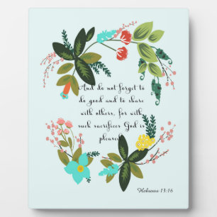 Cool Christian Art - Hebrews 13:16 Plaque