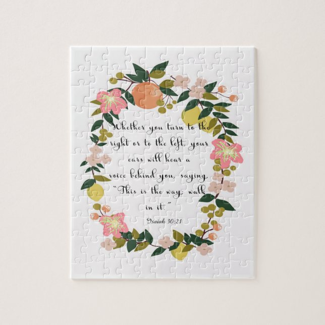 Cool Christian Art  -  Isaiah 30:21 Jigsaw Puzzle (Vertical)