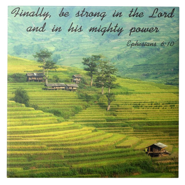 Cool Christian Bible Quotes Inspirational Sayings Tile (Front)